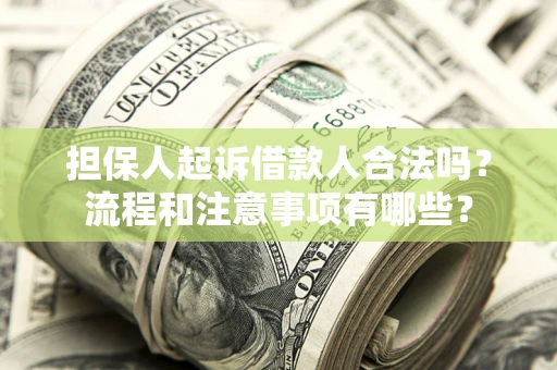 北京担保人起诉借款人合法吗？流程和注意事项有哪些？