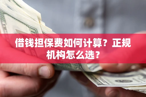 北京借钱担保费如何计算？正规机构怎么选？