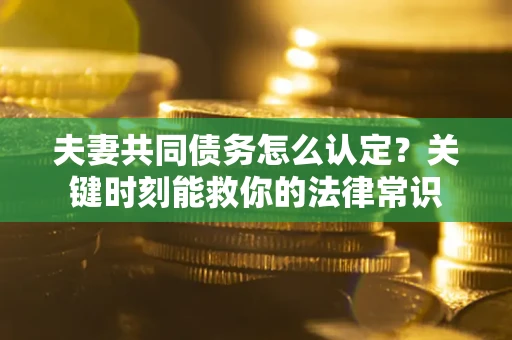 北京夫妻共同债务怎么认定？关键时刻能救你的法律常识